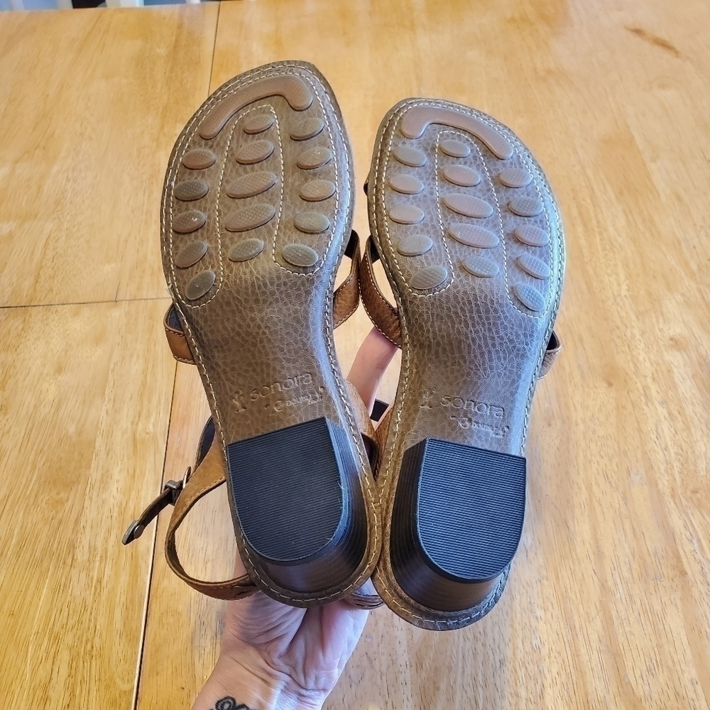 Sonora Brown Leather Sandals sz 9M - Picture 8 of 13